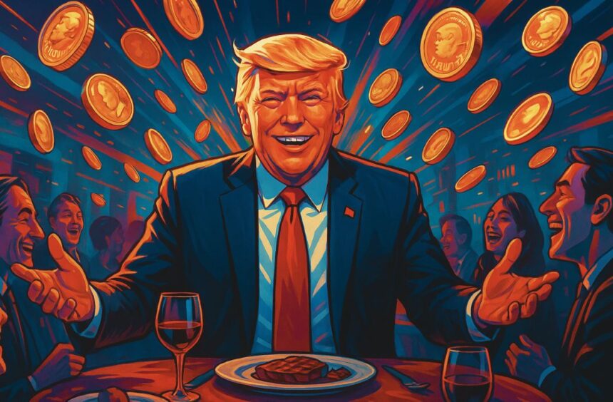 Makan malam presiden as bagi holder koin trump